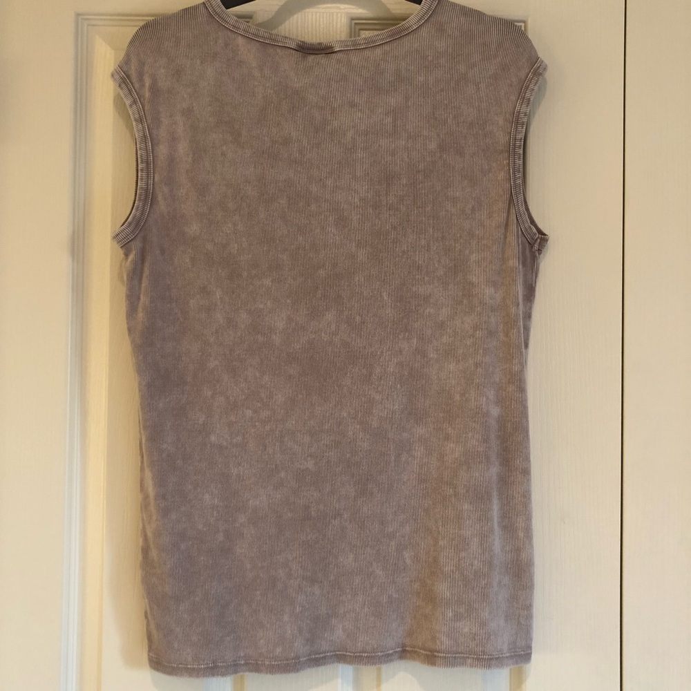 Torrid Taupe Ribbed Sleeveless Top - Picture 2 of 5